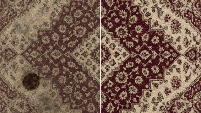 Öncesi / sonrası – leke temizliği – Kumsal Halı Yıkama Malatya